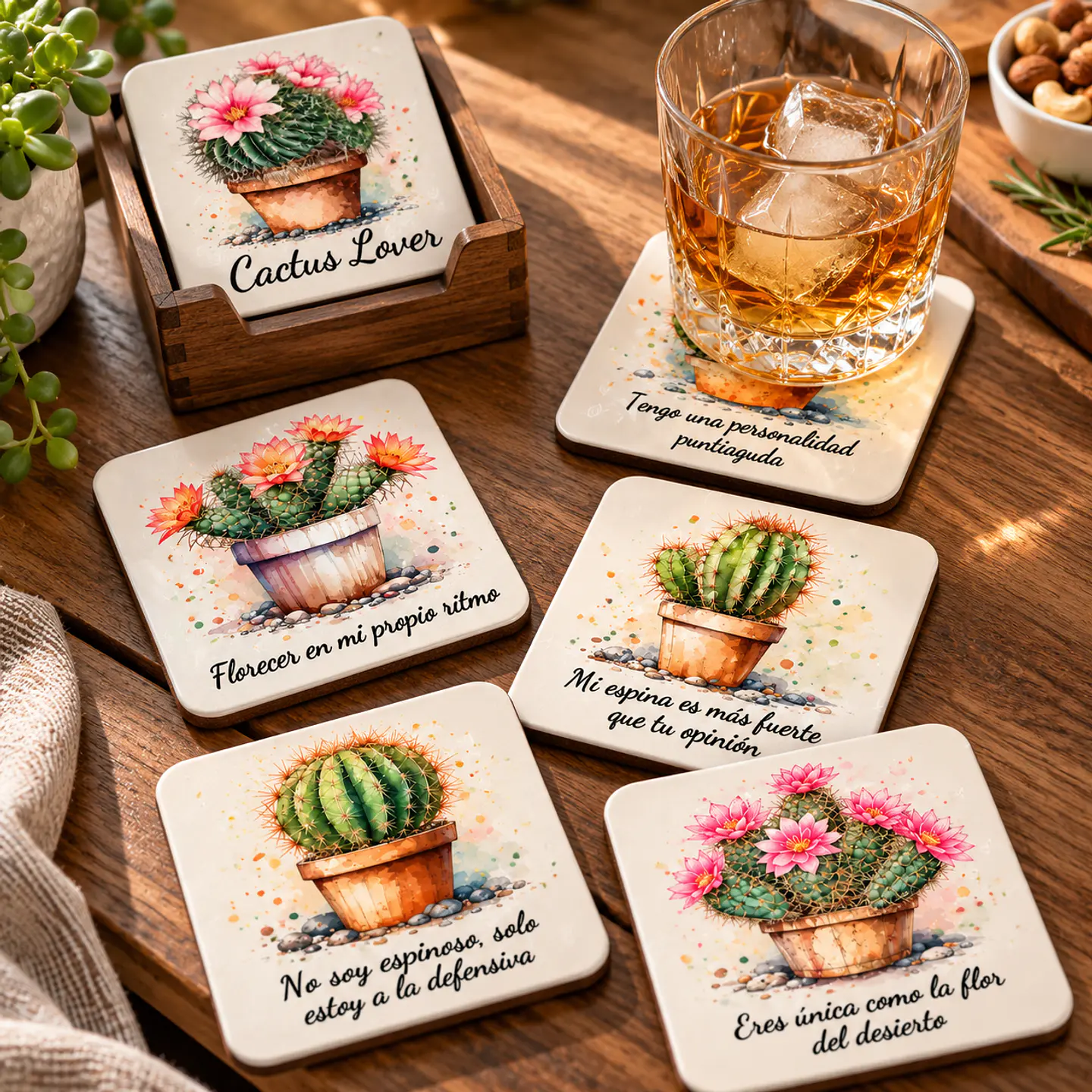 🌵 Lámina para Posavasos — Cactus Lovers 💕 2