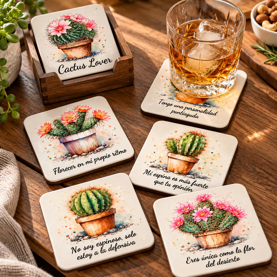 🌵 Lámina para Posavasos — Cactus Lovers 💕 2