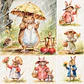 🐰 Lámina para Posavasos — Animalitos del Bosque 🌸 - Miniatura 1