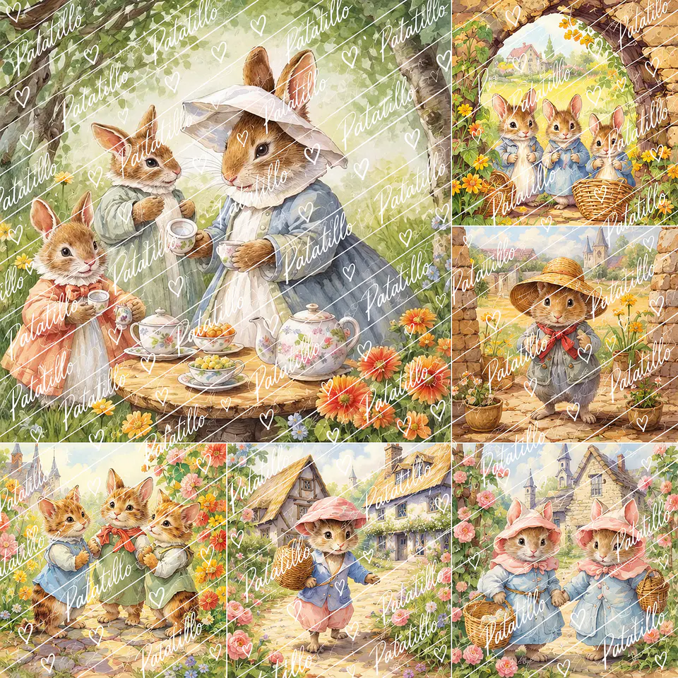 🐰 Lámina para Posavasos — Animalitos en la Granja 🌼 1