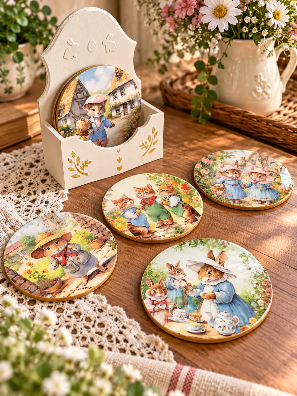 🐰 Lámina para Posavasos — Animalitos en la Granja 🌼 2
