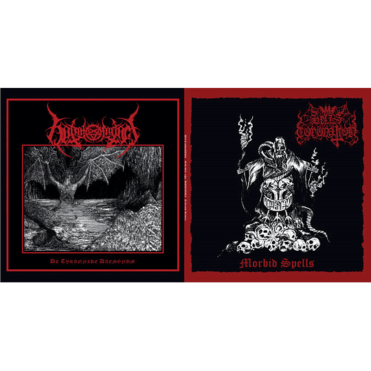 Hell's Coronation / Hepatomancy – Morbid Spells / De Tyrannide Daemonum LP