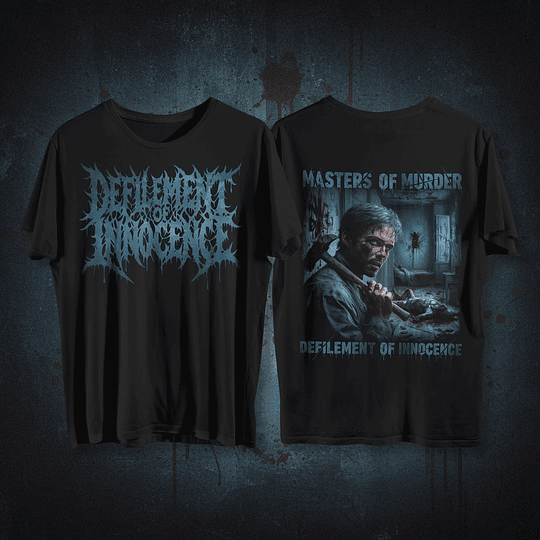 Defilement Of Innocence - Blue Logo T-SHIRT SIZE L