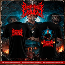 Pathologically Explicit Recordings - Teaming with Ash... Red LOGO T-SHIRT SIZE S