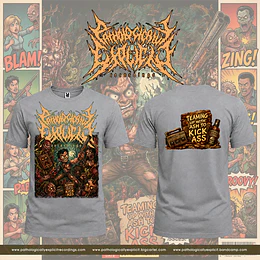 Pathologically Explicit Recordings - Teaming With Mini Angry Ash  GREY T-SHIRT SIZE XL