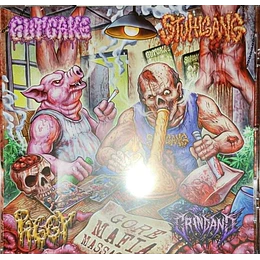 Gutcake/Stuhlgang/Piggy/Grindano - Gore Mafia Massacre CD