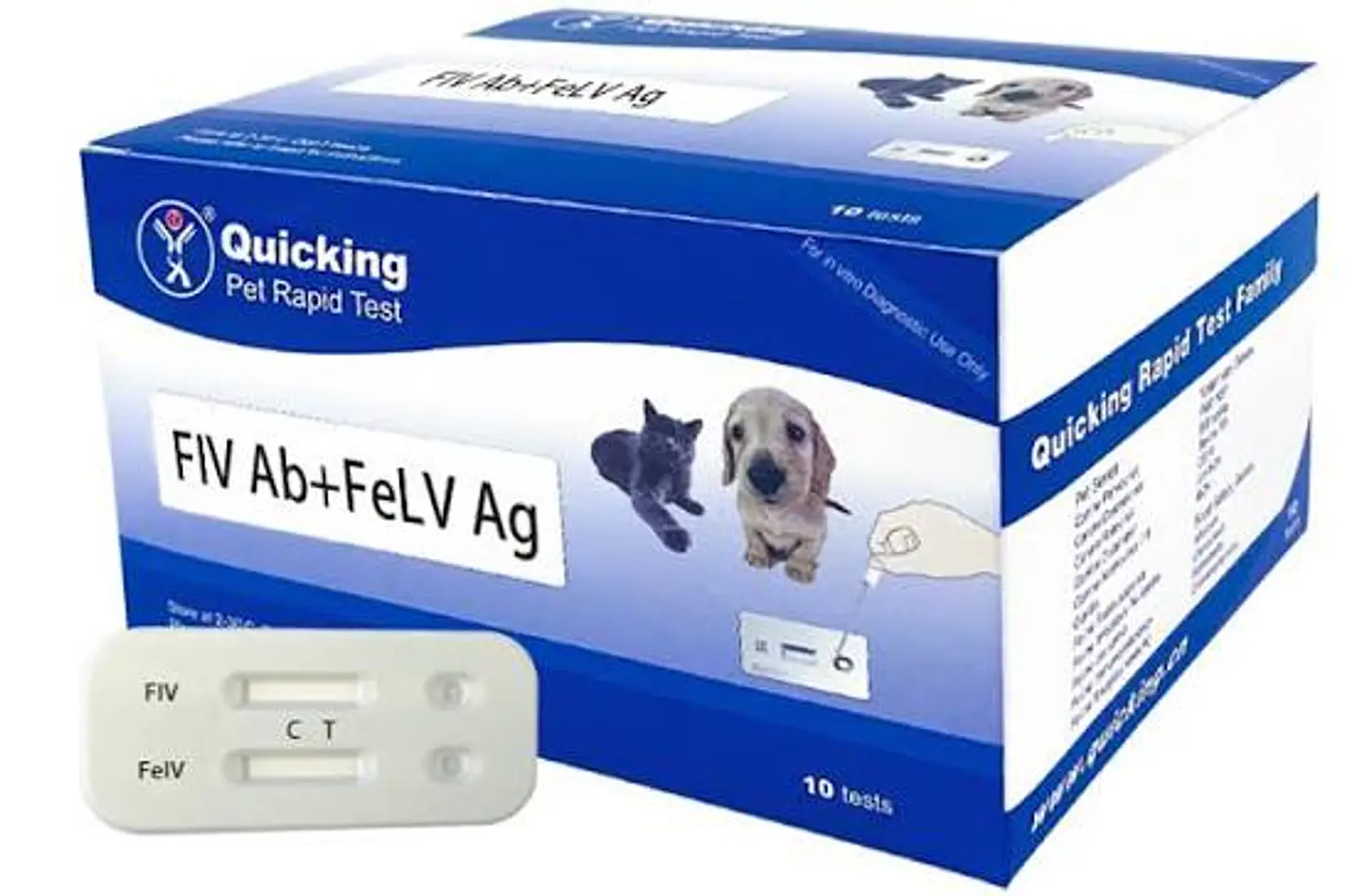 Virus de Inmunodeficiencia y Leucemia Felina (FIV+FeLV) Test Rápido Combinado CJ/10 tests 1