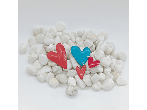 Corazonadas: Asimetrica Roja y Celeste 1