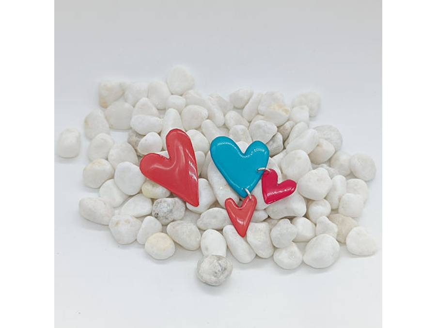 Corazonadas: Asimetrica Roja y Celeste 1