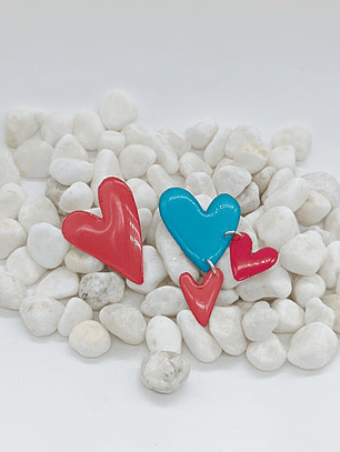 Corazonadas: Asimetrica Roja y Celeste