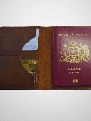 Porta Pasaporte cuero