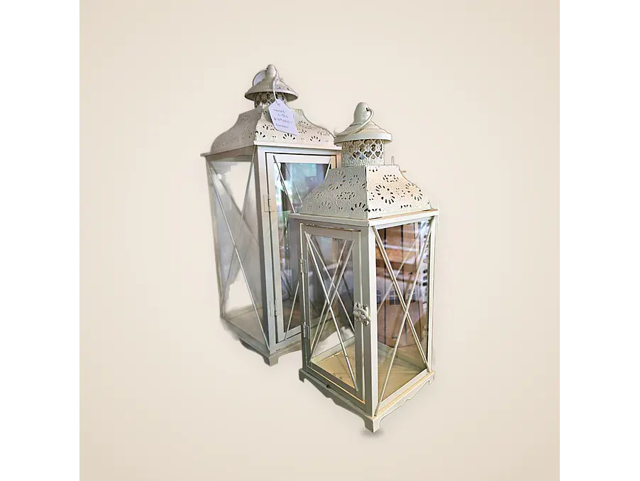 Set de candelabros beige 2