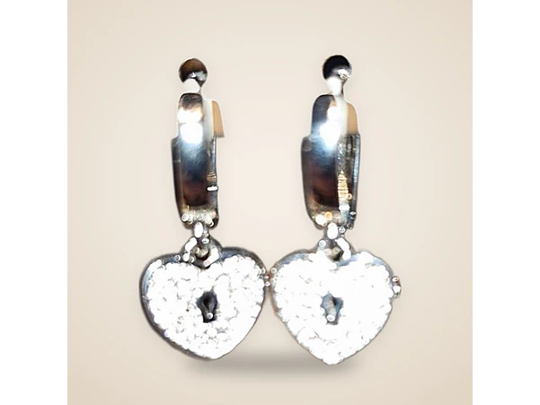 Aros argollas y con charms baño oro 1