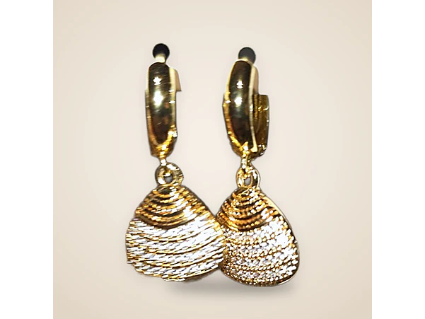 Aros argollas y con charms baño oro 2