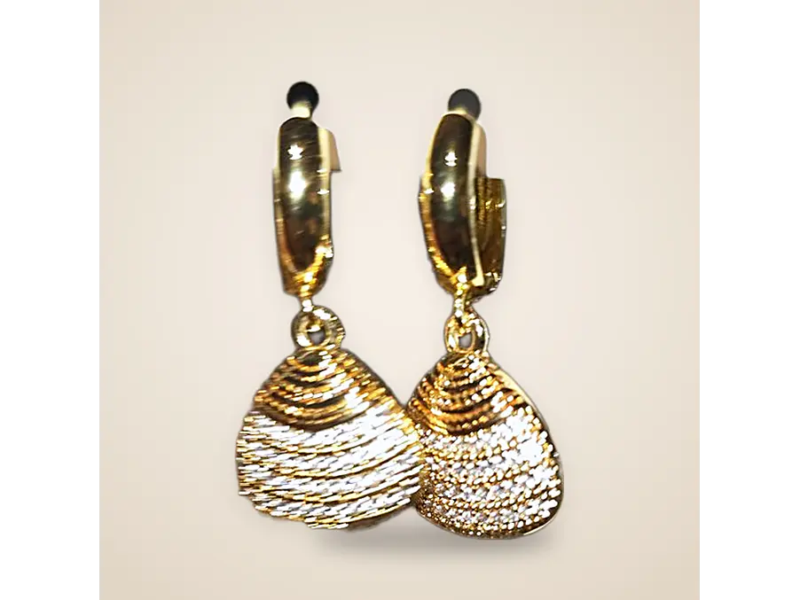 Aros argollas y con charms baño oro 2
