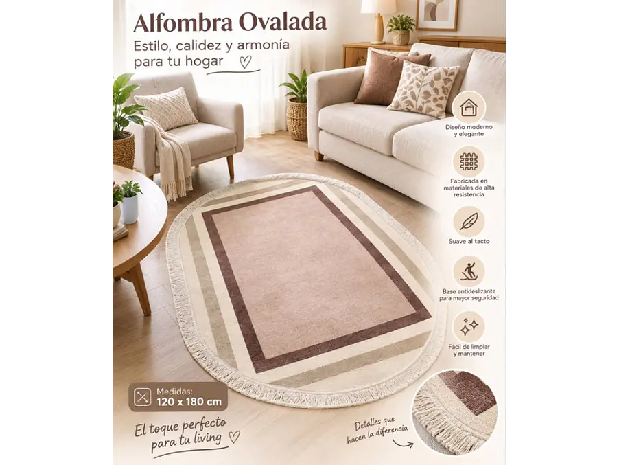 Alfombra Ovalada clarita 1