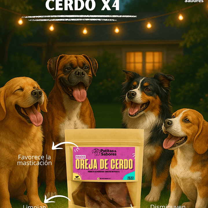Pack orejas de cerdo x4 1
