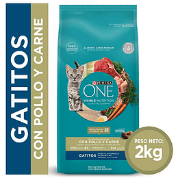 One Gatitos pollo y carne 2Kg