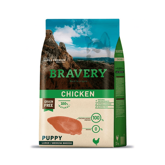 Bravery Puppy Pollo 12Kg