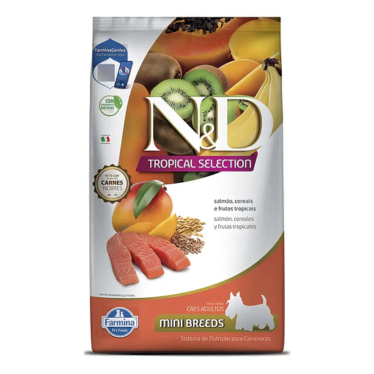N&D TROPICAL ADULTO RAZA PEQUEÑA SALMON Y FRUTAS TROPICALES 2.5 KG