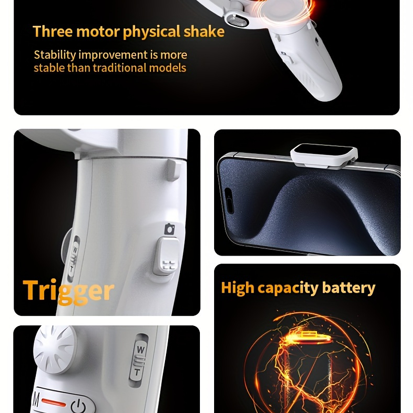 Mobile Phone Stabilizer Anti-shake Gimbal 7