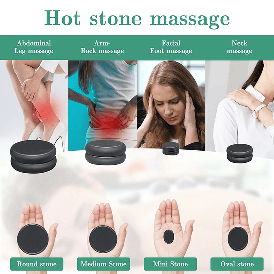 Massage Hot Stone Set For Body 5