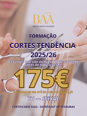 Cortes Tendência 2025/26 + KIT TESOURAS OFERTA (Presencial)