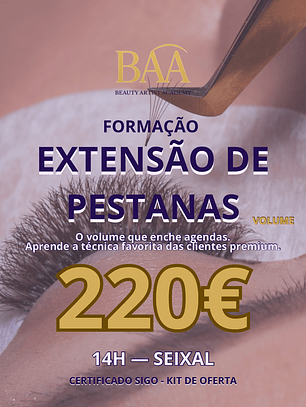 Extensão de Pestanas Volume - 14H