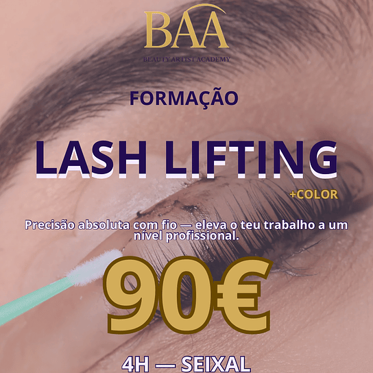 Lash Lifting + Coloração - 4H (Presencial) 1