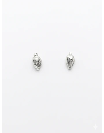 aro BOTON ROSA plata