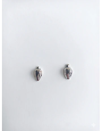 aro BOTON ROSA plata