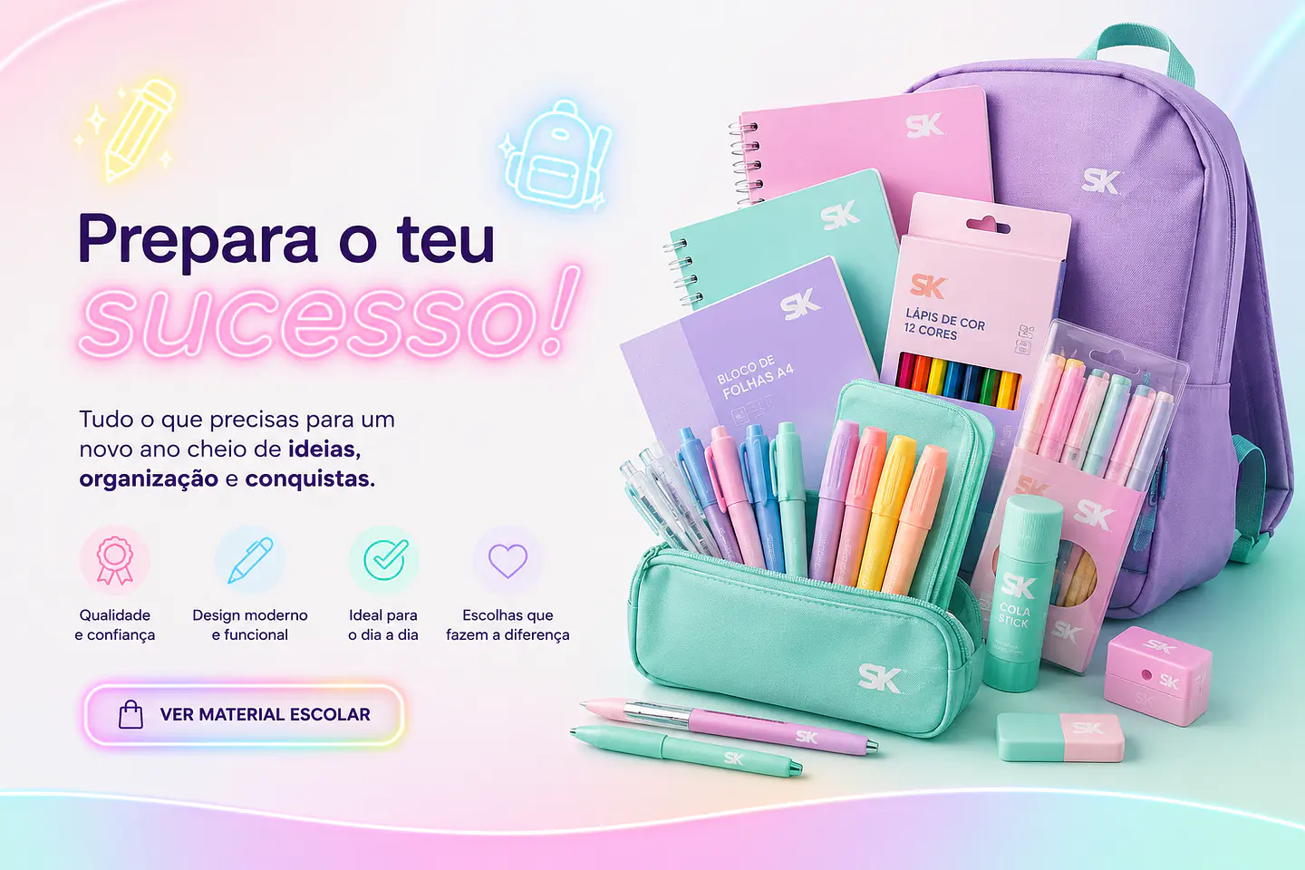 Material Escolar  <div> ✏️📚🎒