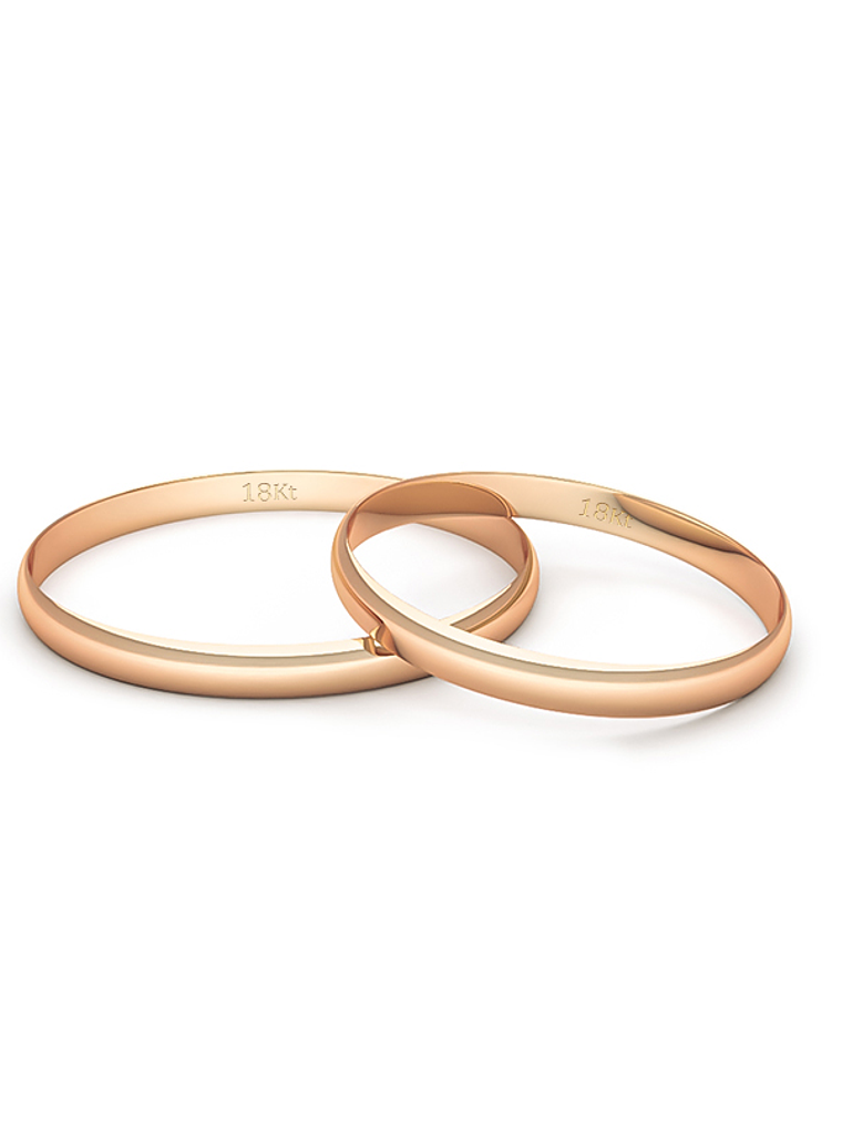 Argolla Oro 18kt  Ilusion 2mm Oro Rosa Miel 2