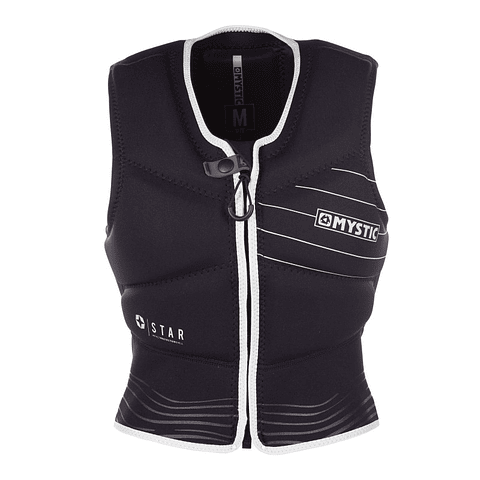 MYSTIC Star Kite Mujer FrontZip Negro / Blanco