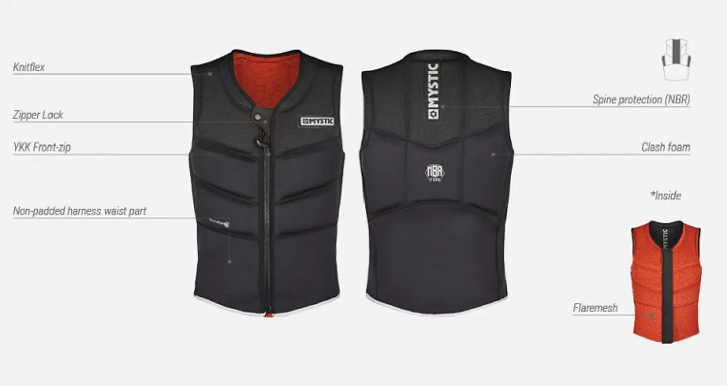 MYSTIC Foil Impact Vest Fzip Kite 3