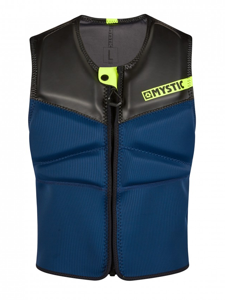 MYSTIC Impact Block Vest Fzip  Navy / Lime 1