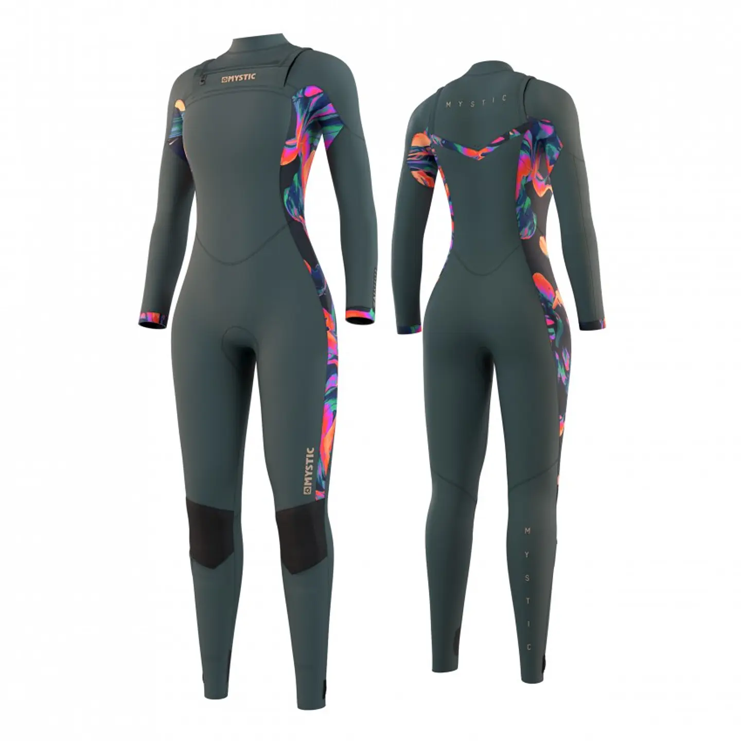 MYSTIC Dazzled Fullsuit 5/3mm Double Fzip Women Dark Leaf 1