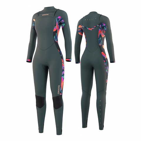 MYSTIC Dazzled Fullsuit 5/3mm Double Fzip Women Dark Leaf