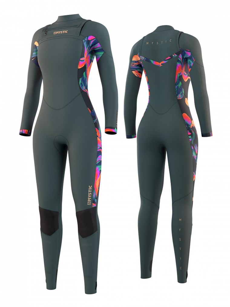 MYSTIC Dazzled Fullsuit 5/3mm Double Fzip Women Dark Leaf 1