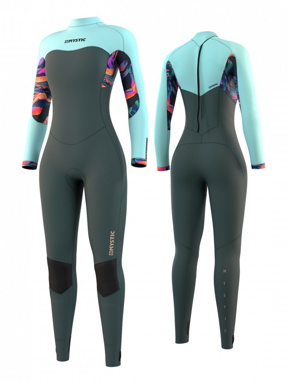 MYSTIC Dazzled Fullsuit 5/3mm Bzip Women Dark Leaf 1
