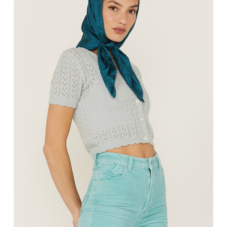 Beyond The Radar Women's Fitted Short Sleeve Cardigan  1