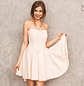 Short / Medium evening white cream dress - thumbnail 2