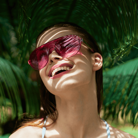 Pink summer sunglasses