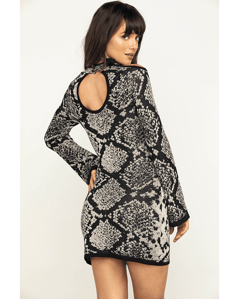 Shyanne Women's Snake Print Jacquard Dress 