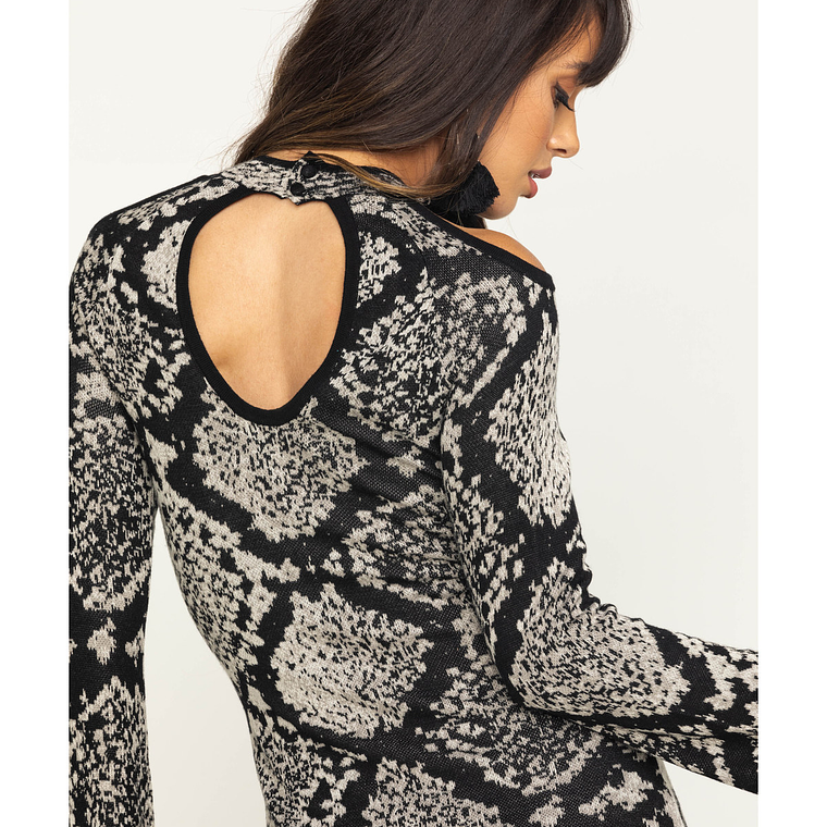 Shyanne Women's Snake Print Jacquard Dress  5