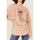 Cleo + Wolf Women's Bad Decisions Oversized Graphic Tee 2