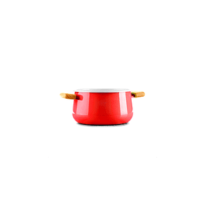 Red Ceramic Saucepan 