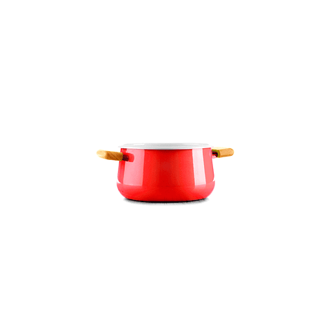 Red Ceramic Saucepan "12