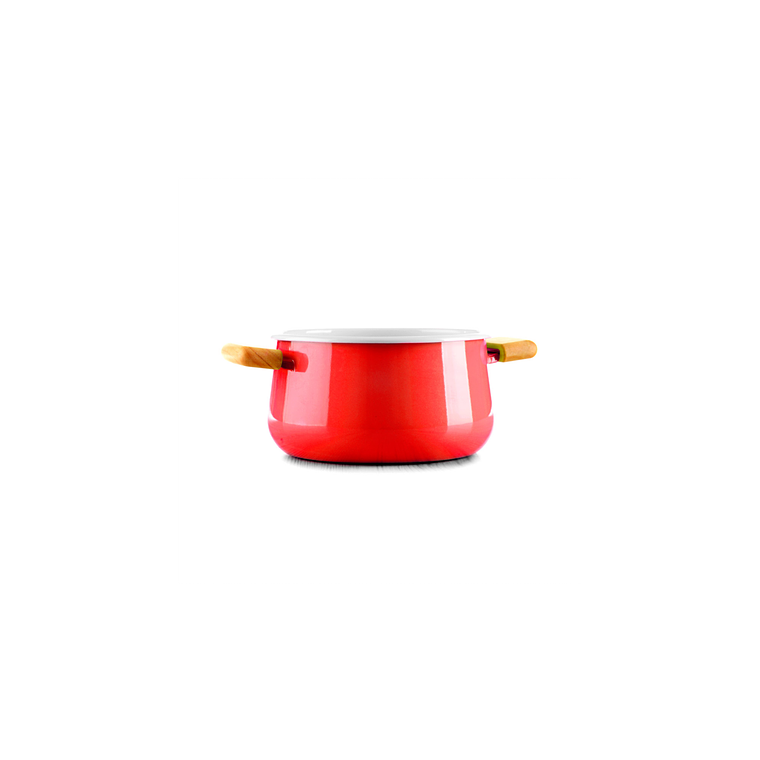 Red Ceramic Saucepan 