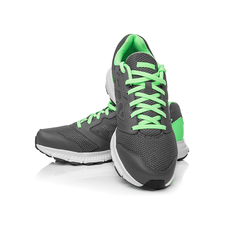 Green and Grey Running Sneakers 2